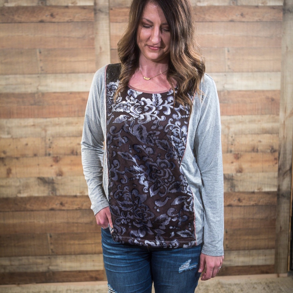 **CLEARANCE** Velvet Tease Knit Top